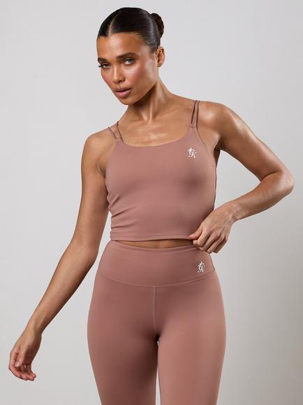 Gym King Long Line Tank Top, Pale Chestnut, Pale Chestnut