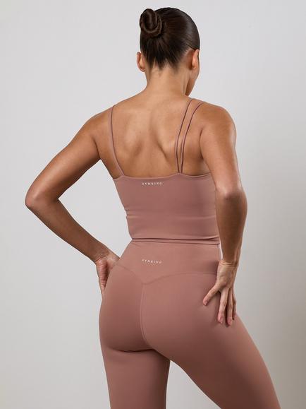 Gym King Long Line Tank Top, Pale Chestnut - view 2, Pale Chestnut
