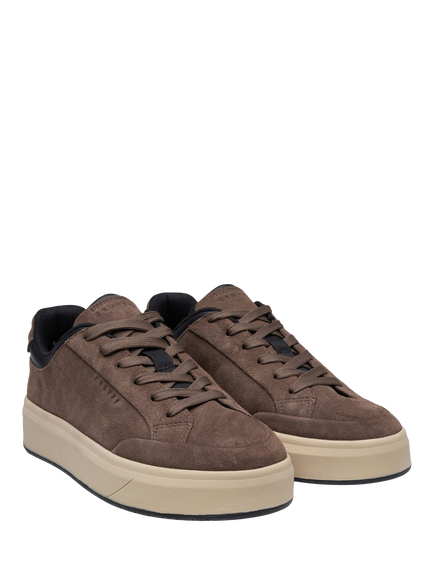 Cruyff Derby Classic Suede Lace Up Trainers - view 2, Light Grey