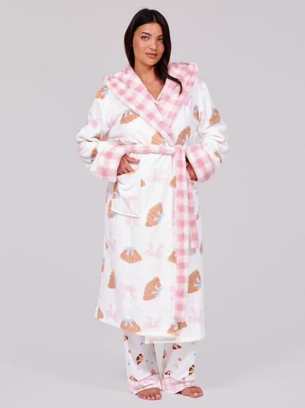 Loungeable Croissant Dressing Gown, Multi, Multi