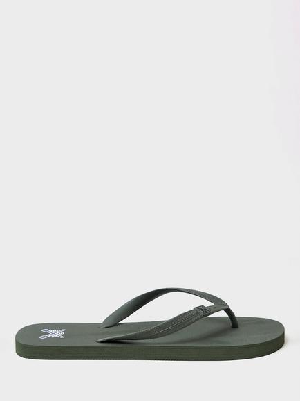 Crew Clothing Flip-Flops, Olive Green