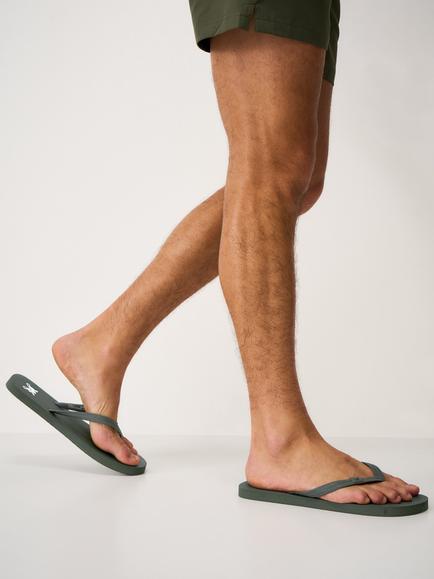 Crew Clothing Flip-Flops - view 2, Olive Green