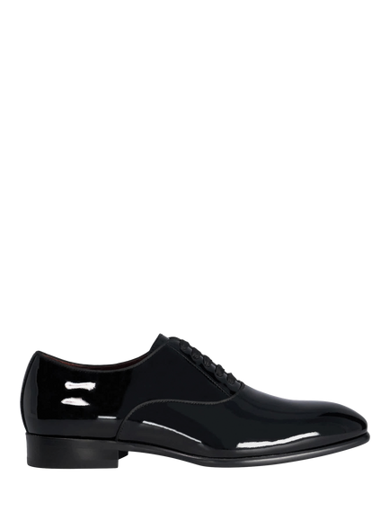 Dune London Stenny Patent Leather Lace Up Oxford Shoes, Black, Black