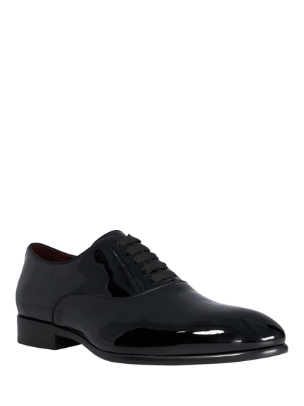 Dune London Stenny Patent Leather Lace Up Oxford Shoes, Black - view 2, Black