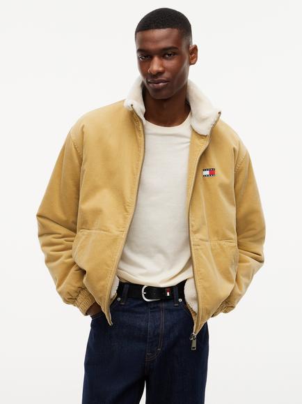 Tommy Jeans Washed Corduroy Harrington Jacket, Dark Beige, Dark Beige