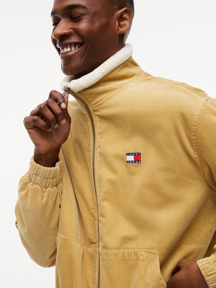 Tommy Jeans Washed Corduroy Harrington Jacket, Dark Beige - view 2, Dark Beige