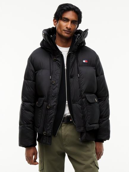 Tommy Jeans Workwear Hooded Puffer Jacket, Black, Black