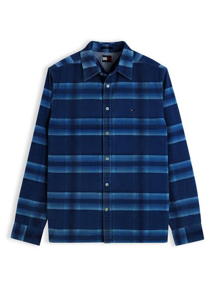 Tommy Jeans Cotton Check Shirt, Blue/Multi, Blue/Multi