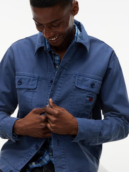 Tommy Jeans Essential Cotton Overshirt - view 2, Blue
