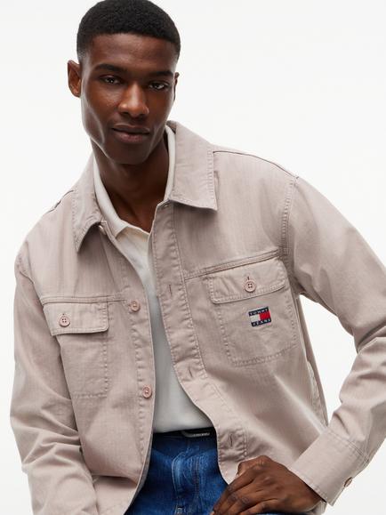 Tommy Jeans Essential Cotton Overshirt - view 2, Beige