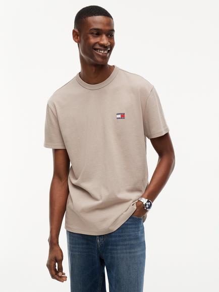 Tommy Hilfiger Tommy Badge Crew Neck T-Shirt, Beige
