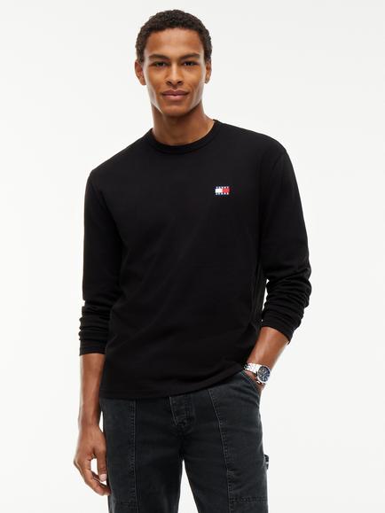 Tommy Hilfiger Badge Long Sleeve Jersey T-Shirt, Black