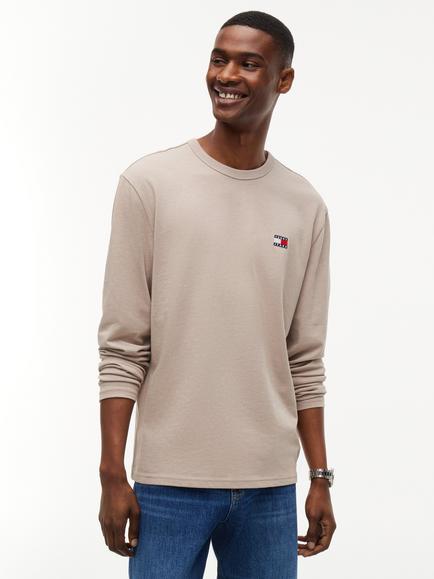 Tommy Hilfiger Badge Long Sleeve Jersey T-Shirt, Natural