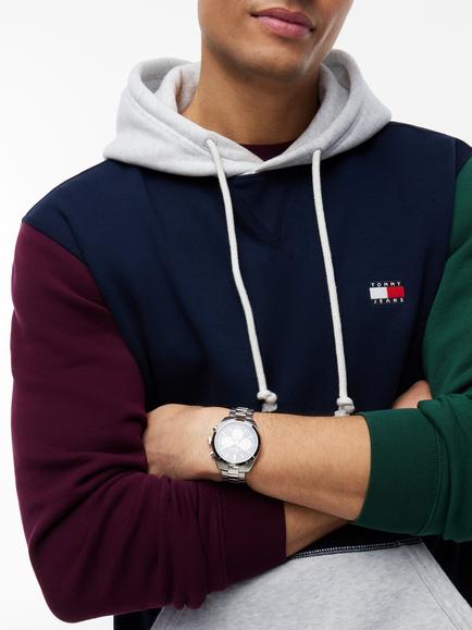 Tommy Hilfiger Colour Block Fleece Hoodie, Multi - view 2, Multi