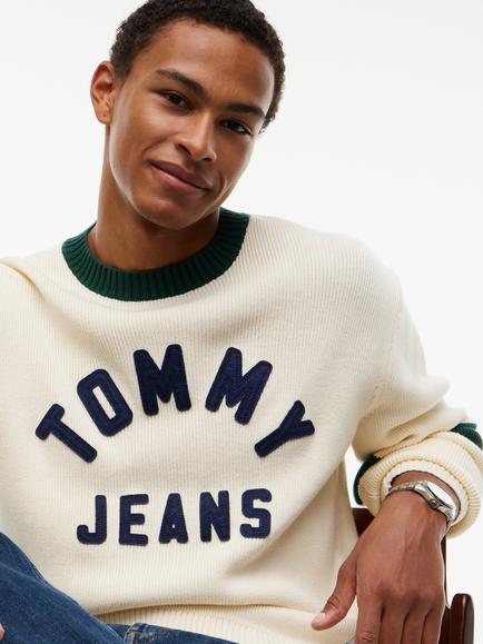 Tommy Hilfiger Tommy Jeans New Classics Sweater, Cream - view 2, Cream