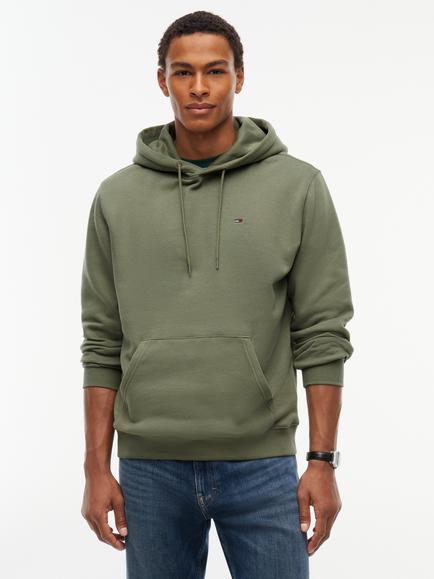 Tommy Jeans Cotton Blend Flag Hoodie, Khaki