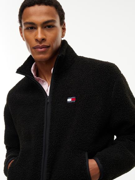 Tommy Jeans Badge Zip Neck Sweatshirt - view 2, Black