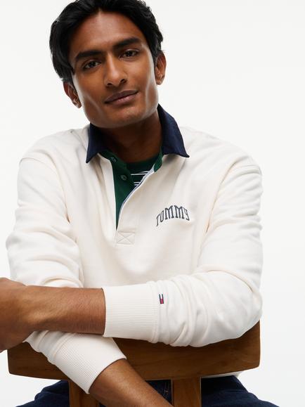 Tommy Jeans Cotton Rugby Sweatshirt, Off White - view 2, Off White