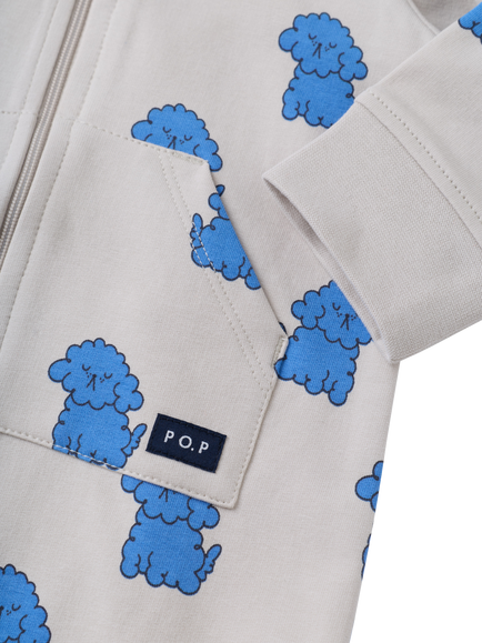 Polarn O. Pyret Baby Printed Overall Bodysuit, Natural - view 2, Natural
