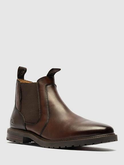 Rodd & Gunn Brooklyn Leather Chelsea Boots, Redwood Chocolate - view 2, Redwood Chocolate
