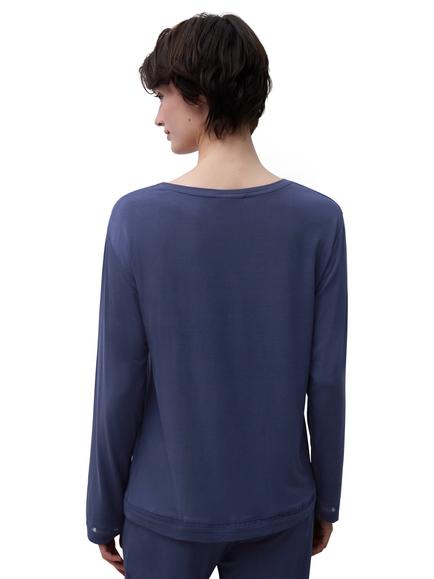 Chantelle Joe Loungewear Long Sleeve T-Shirt, Carbon Blue - view 2, Carbon Blue