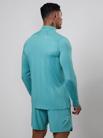 Gym King Energise Quarter Zip Top, Urban Teal - view 2, Urban Teal