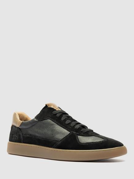 Rodd & Gunn Swanson Suede Lace Up Trainers, Nero - view 2, Nero