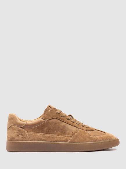 Rodd & Gunn Swanson Suede Lace Up Trainers, Sandstone, Sandstone