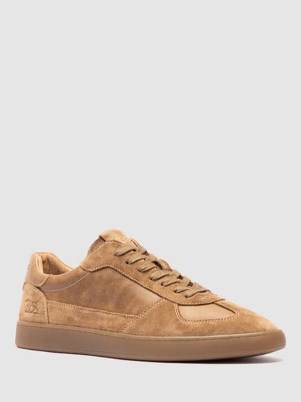 Rodd & Gunn Swanson Suede Lace Up Trainers, Sandstone - view 2, Sandstone