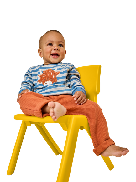 JoJo Maman Bébé Baby Highland Cow Sweatshirt & Trouser Set, Rust - view 2, Rust