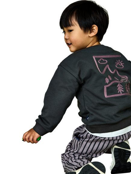 JoJo Maman Bébé Kids' Jeep Sweatshirt & Stripe Joggers Set, Light Grey - view 2, Light Grey