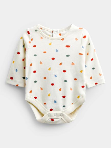 JoJo Maman Bébé Baby Pumpkin Dungaree Set, Orange - view 2, Orange