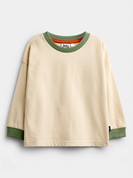 JoJo Maman Bébé Baby Striped Top and Dungarees, Khaki Green - view 2, Khaki Green