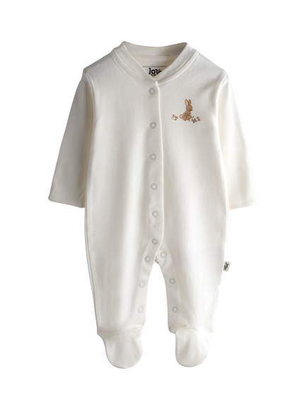 JoJo Maman Bébé Baby Bunny Sleepsuits, Pack of 3, Pink - view 2, Pink