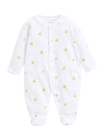 JoJo Maman Bébé Baby Duck Sleepsuit, Yellow, Yellow