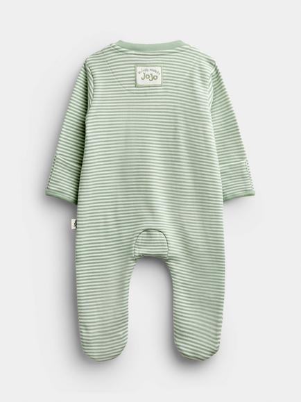 JoJo Maman Bébé Baby Noah's Ark Sleepsuit, Green - view 2, Green