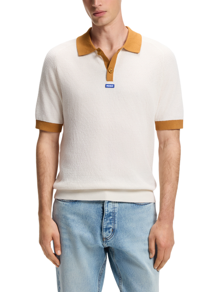 HUGO BOSS HUGO Siablo Cotton Polo Shirt, Open White, Open White
