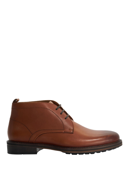 Dune London Charleys Leather Chukka Boots, Tan