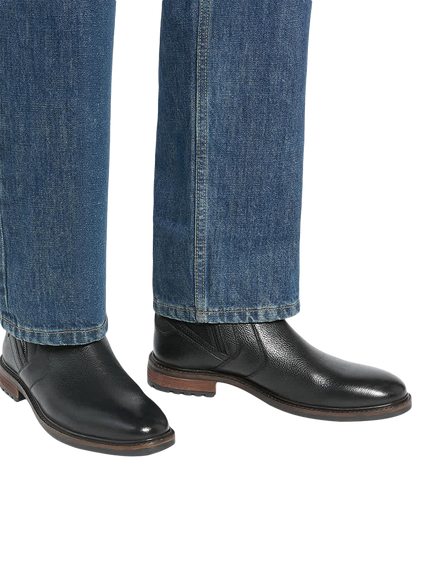 Dune London Scouter Leather Zip-Detail Ankle Boots, Black - view 2, Black