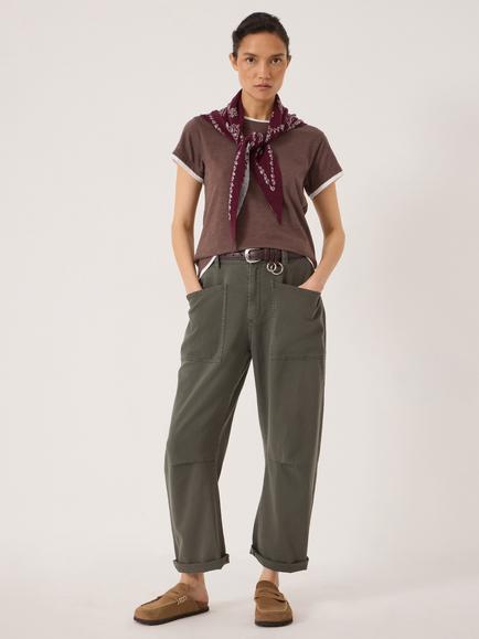 HUSH Winona Double Layer Slim T-Shirt, Antler Brown - view 2, Antler Brown