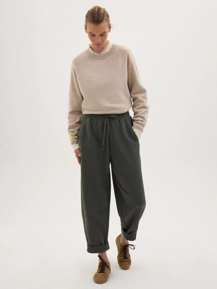 HUSH Jack Cropped Joggers, Dark Khaki Green - view 2, Dark Khaki Green