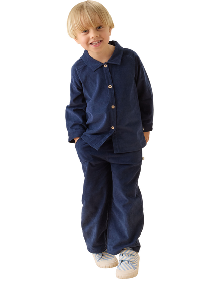 MORI Kids' Corduroy Trousers, Navy, Navy