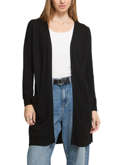 ICHI Ihluls Knit Cardigan, Black, Black