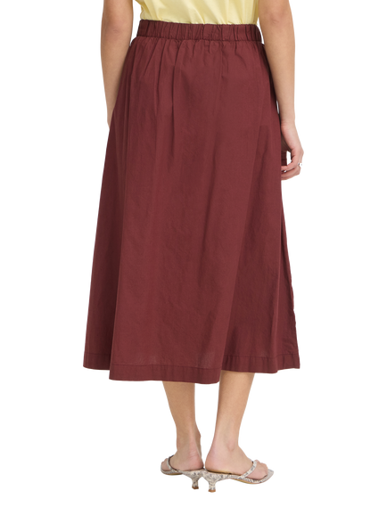 ICHI Ihlelaya Midi Skirt, Vineyard Wine - view 2, Vineyard Wine