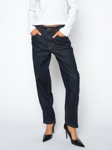 MOS MOSH Mmaymen Delux Slim Fit Jeans containing LENZING™ ECOVERO™ Viscose, Dark Blue, Dark Blue