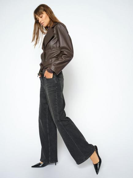MOS MOSH Mmdara Hera Flared Fit Jeans, Dark Grey - view 2, Dark Grey