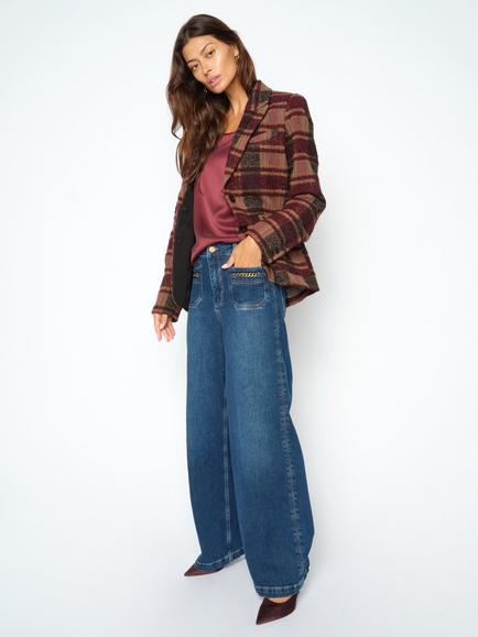 MOS MOSH Mmcolette Flared Jeans, Dark Blue - view 2, Dark Blue