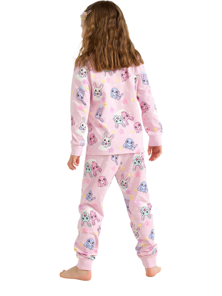 Lindex Kids' Pyjama Set, Light Pink - view 2, Light Pink