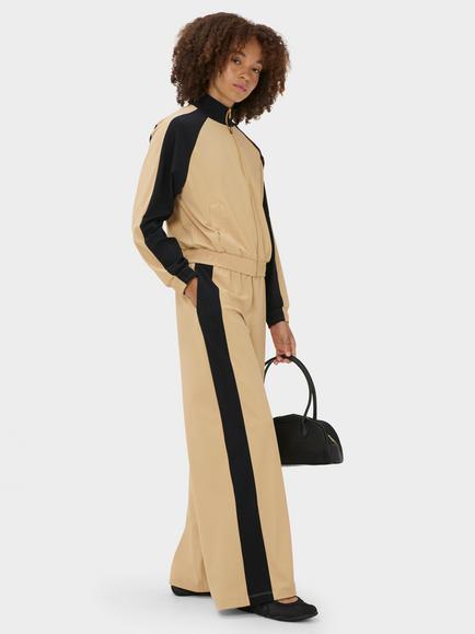 Sweaty Betty Explorer Colour Block Zip Up Jacket, Dove/Beige/Black - view 2, Dove/Beige/Black