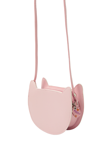Angels by Accessorize Kids' Glitter Cat Crossbody Bag, Pink - view 2, Pink